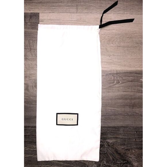 Gucci Authentic Drawstring Dust Bag Satin Ivory‎ White 17.5 x 8.5" - Picture 1 of 7